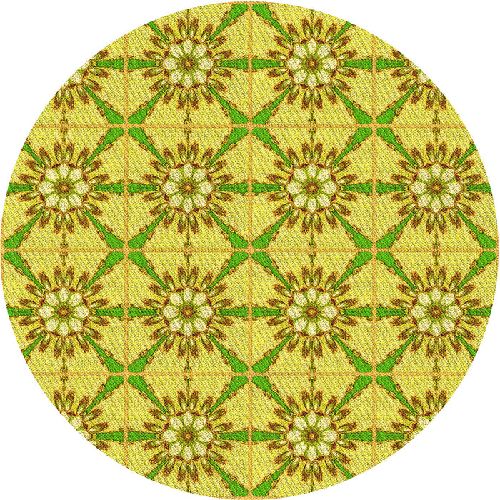 Square Machine Washable Transitional Dark Golden Brown Rug in a Living Room, wshpat2872yw