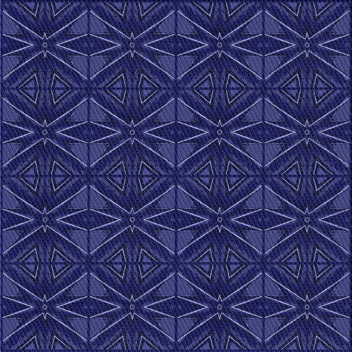 Round Patterned Royal Blue Rug, pat2873blu