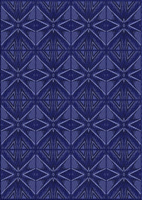 Machine Washable Transitional Royal Blue Rug, wshpat2873blu