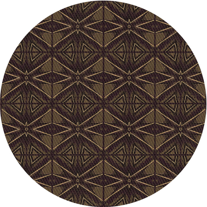 Square Patterned Red Brown Rug, pat2873brn