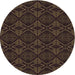 Square Patterned Red Brown Rug, pat2873brn