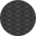 Square Patterned Carbon Gray Rug, pat2873gry