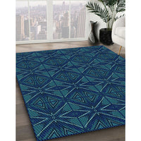 Patterned Blue Rug, pat2873lblu