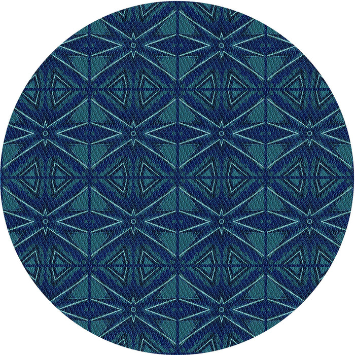 Square Patterned Blue Rug, pat2873lblu