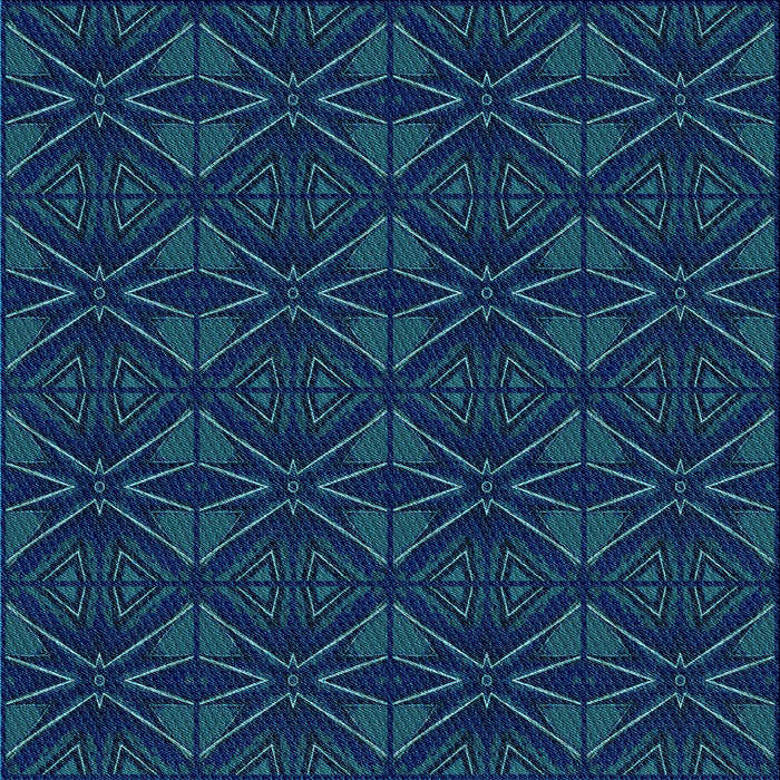 Round Machine Washable Transitional Blue Rug, wshpat2873lblu
