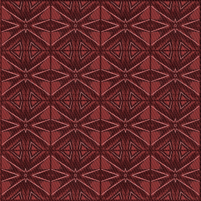 Round Patterned Red Rug, pat2873rd