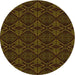 Square Patterned Dark Bronze Brown Rug, pat2873yw