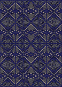 Patterned Blue Novelty Rug, pat2873
