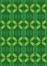 Machine Washable Transitional Green Rug, wshpat2874grn