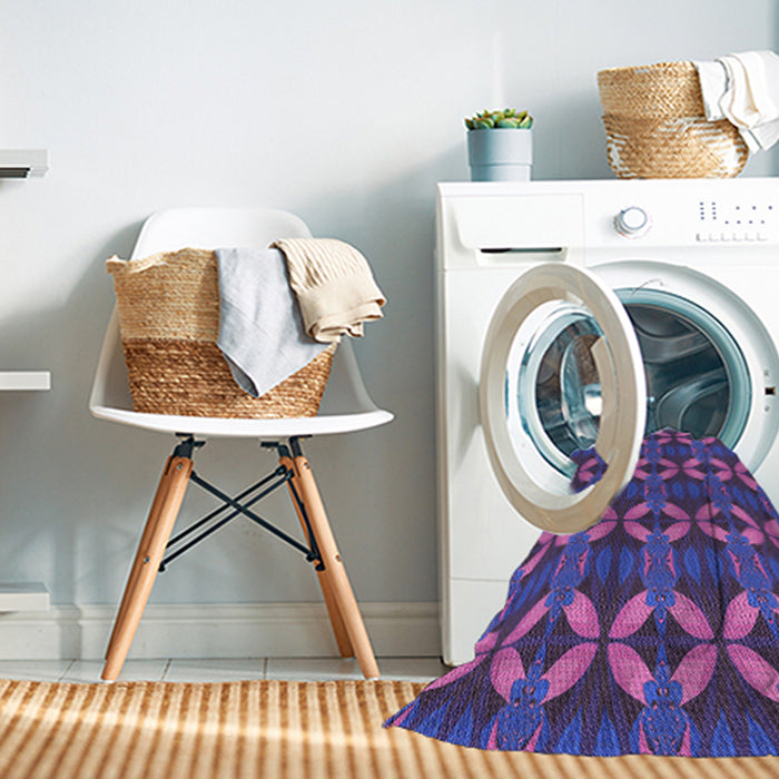 Machine Washable Transitional Bright Grape Purple Rug in a Washing Machine, wshpat2874pur