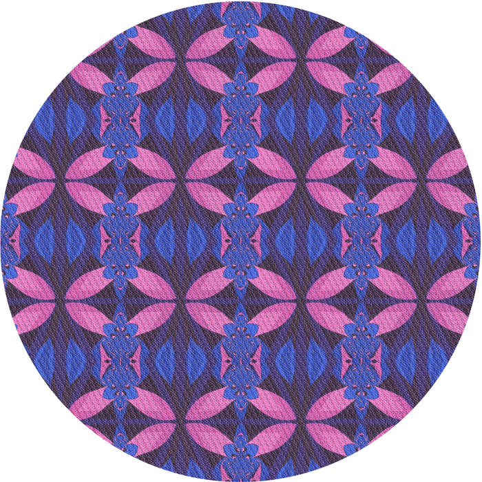 Square Machine Washable Transitional Bright Grape Purple Rug in a Living Room, wshpat2874pur