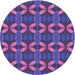 Square Patterned Bright Grape Purple Rug, pat2874pur