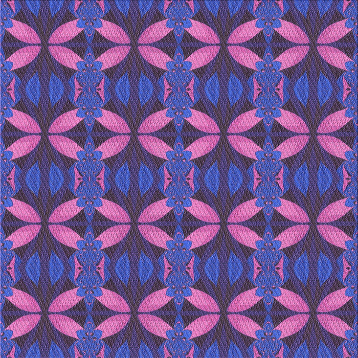 Round Patterned Bright Grape Purple Rug, pat2874pur