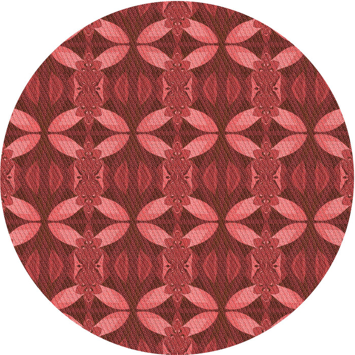 Square Patterned Red Rug, pat2874rd