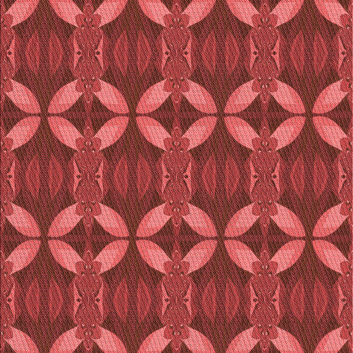 Patterned Red Rug, pat2874rd