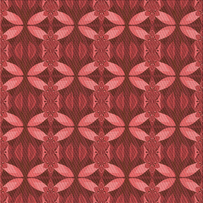 Round Machine Washable Transitional Red Rug, wshpat2874rd