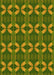 Patterned Dark Yellow Green Rug, pat2874yw