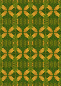 Machine Washable Transitional Dark Yellow Green Rug, wshpat2874yw