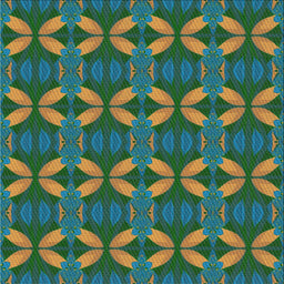 Square Patterned Green Novelty Rug, pat2874