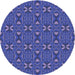 Square Patterned Light Slate Blue Rug, pat2875blu