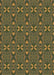 Patterned Army Green Rug, pat2875brn