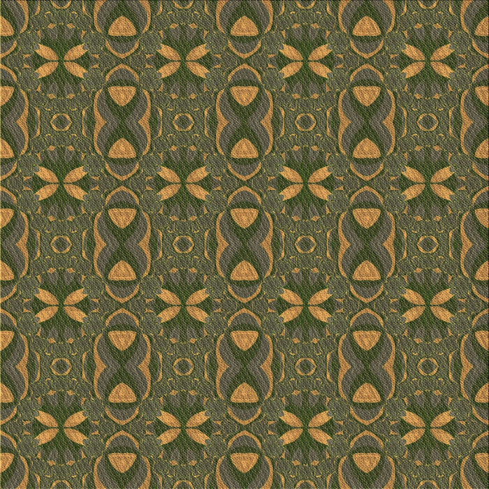 Round Patterned Army Green Rug, pat2875brn