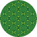 Square Patterned Green Rug, pat2875grn