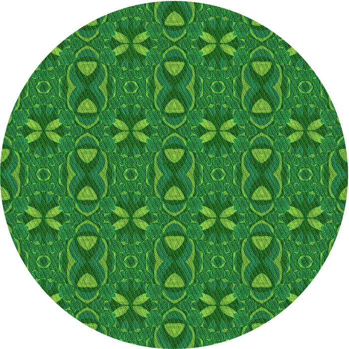 Square Machine Washable Transitional Green Rug in a Living Room, wshpat2875grn