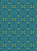 Patterned Teal Green Rug, pat2875lblu