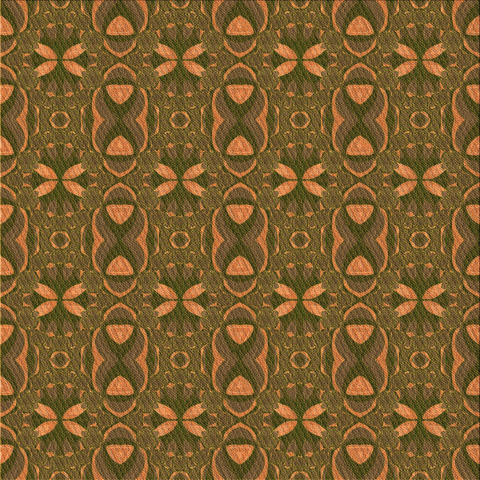 Round Patterned Dark Bronze Brown Rug, pat2875org