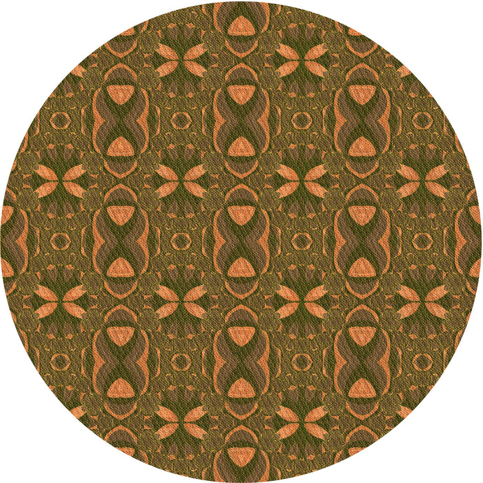 Square Machine Washable Transitional Dark Bronze Brown Rug in a Living Room, wshpat2875org