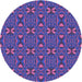 Square Patterned Bright Grape Purple Rug, pat2875pur