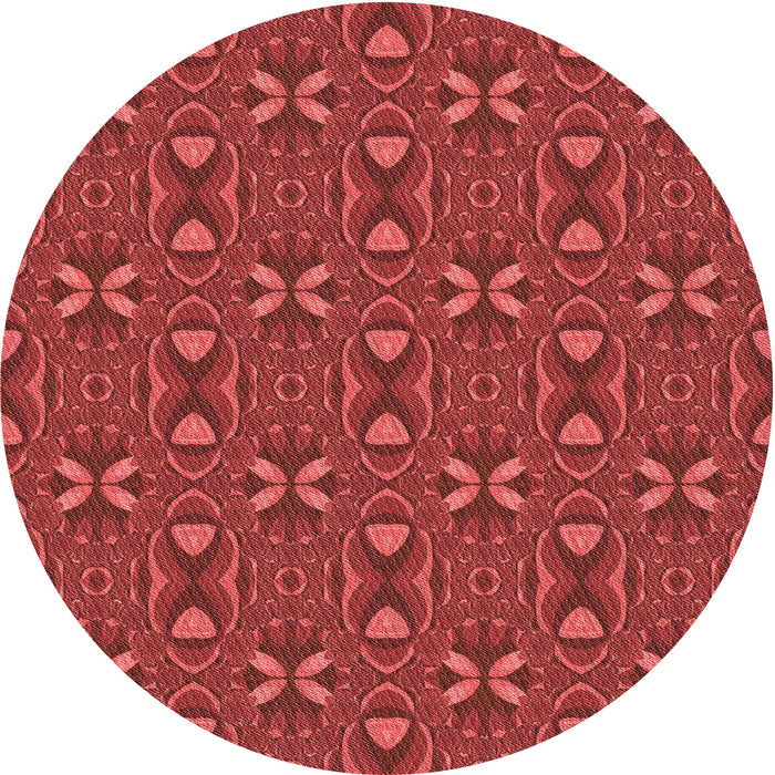 Square Patterned Red Rug, pat2875rd