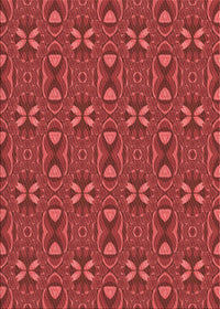 Machine Washable Transitional Red Rug, wshpat2875rd