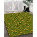 Machine Washable Transitional Dark Yellow Green Rug in a Family Room, wshpat2875yw