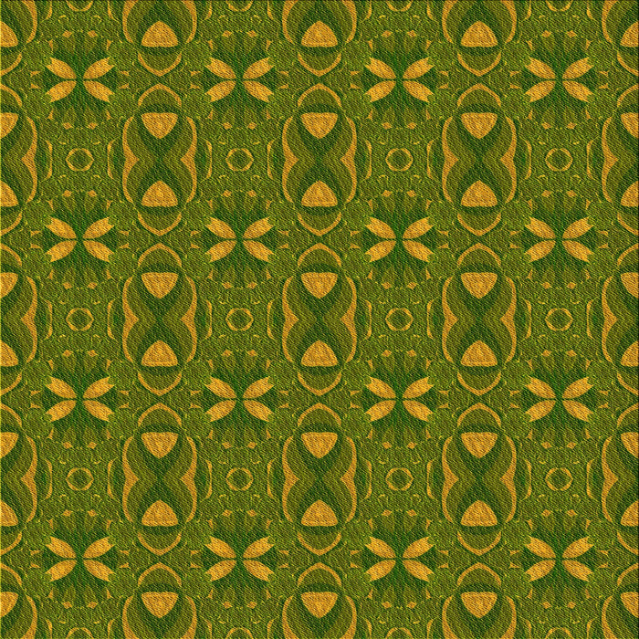 Round Patterned Dark Yellow Green Rug, pat2875yw