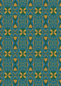 Patterned Mint Green Novelty Rug, pat2875