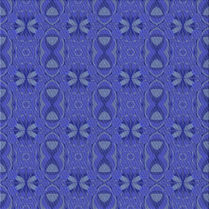 Round Patterned Blue Orchid Blue Rug, pat2876blu