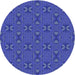 Square Machine Washable Transitional Blue Orchid Blue Rug in a Living Room, wshpat2876blu