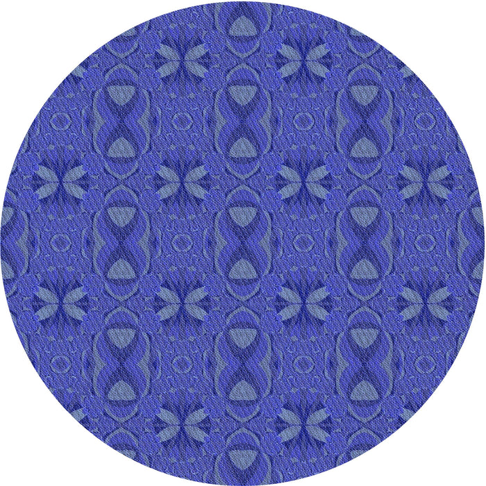 Square Patterned Blue Orchid Blue Rug, pat2876blu