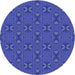 Square Patterned Blue Orchid Blue Rug, pat2876blu