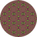 Square Patterned Carbon Red Rug, pat2876brn