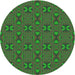 Square Patterned Army Green Rug, pat2876grn