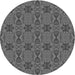 Square Patterned Gray Rug, pat2876gry