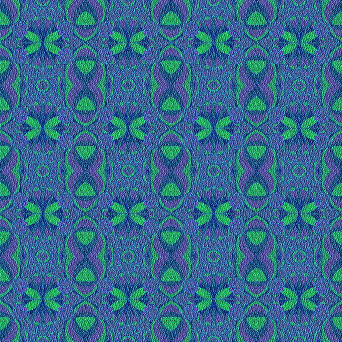 Round Patterned Sapphire Blue Rug, pat2876lblu