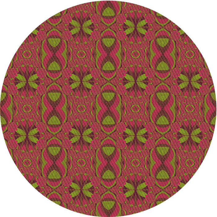 Square Patterned Crimson Red Rug, pat2876org