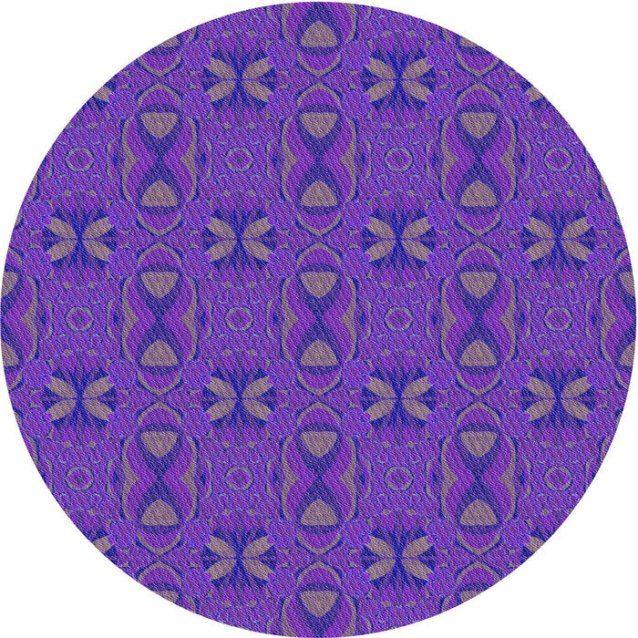 Square Patterned Blue Violet Purple Rug, pat2876pur