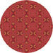 Square Machine Washable Transitional Red Rug in a Living Room, wshpat2876rd
