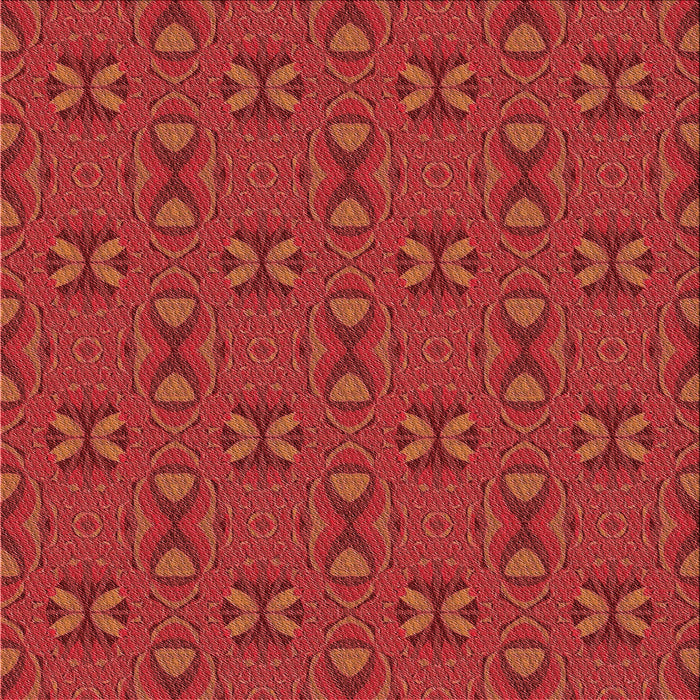 Round Patterned Red Rug, pat2876rd