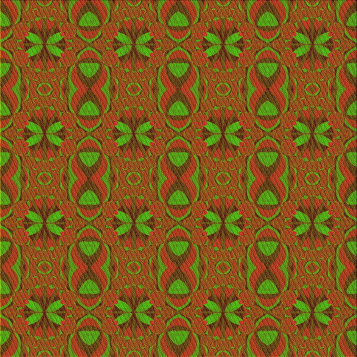 Round Patterned Tomato Red Rug, pat2876yw